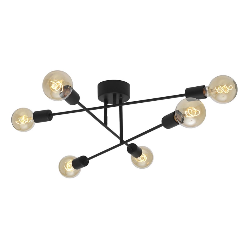 Cottex - Накладна люстра BATON 6xE27/60W/230V чорна