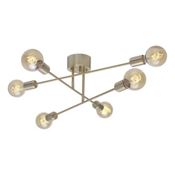 Cottex - Накладна люстра BATON 6xE27/60W/230V латунь