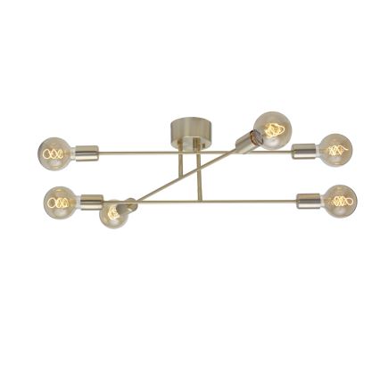 Cottex - Накладна люстра BATON 6xE27/60W/230V латунь