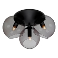 Cottex - Потолочный светильник CAPELLA 3xE14/40W/230V диам. 37 см дымчатый/чёрный