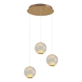 CREMONA LED Pendant Light 3xLED/5W/230V 3000K Gold