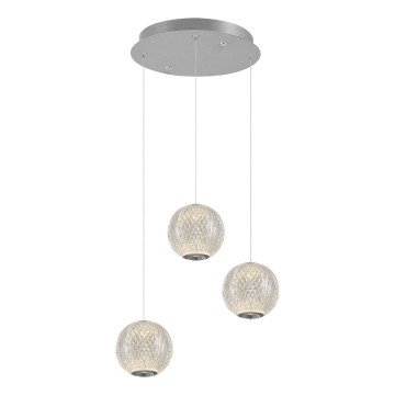 CREMONA LED Pendant Light 3xLED/5W/230V 3000K Matt Chrome