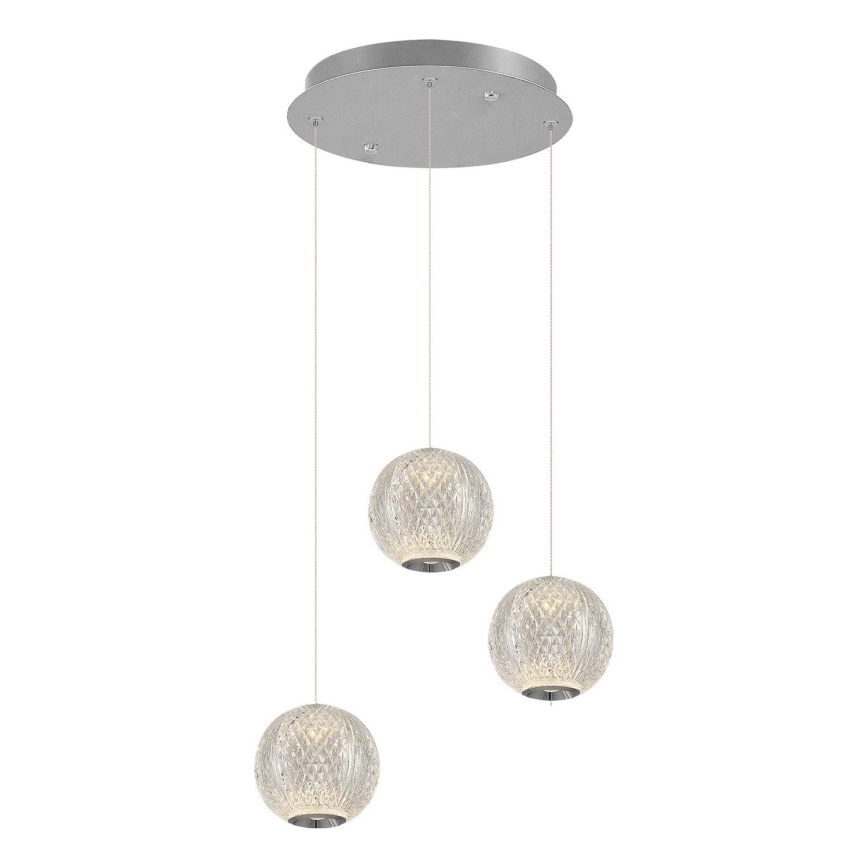 CREMONA LED Pendant Light 3xLED/5W/230V 3000K Matt Chrome