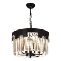CRYSTALLINE Hanging Lamp 6xE27/40W/230V Black
