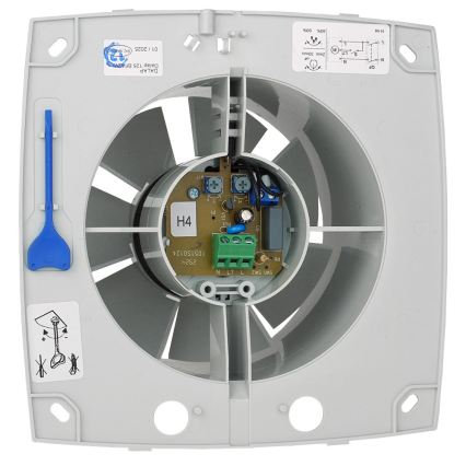 Dalap 41017 - Осевой вентилятор с таймером и датчиком влажности 100 BFAZW 16W/230V