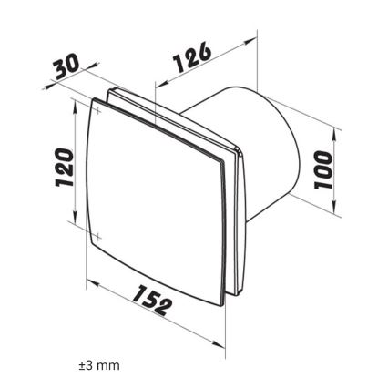 Dalap 41067 - Аксіальний вентилятор з таймером і датчиком вологості 100 BFZW 12 14 Вт/12 В
