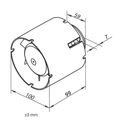 Dalap 41401 - Осьовий канальний вентилятор 100 SD 16 Вт/230 В