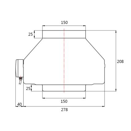 Dalap 8130 - Радиальный канальный вентилятор TURBINE M 150 100W/230V