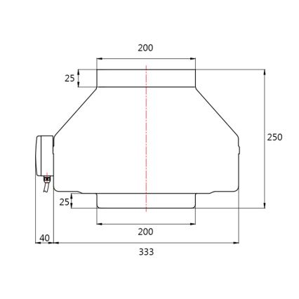 Dalap 8132 - Радіальний канальний вентилятор TURBINE M 200 150W/230V