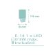 Dalber 41005H - Светодиодная лампа в розетку DOTS 1xE14/0,3W/230V