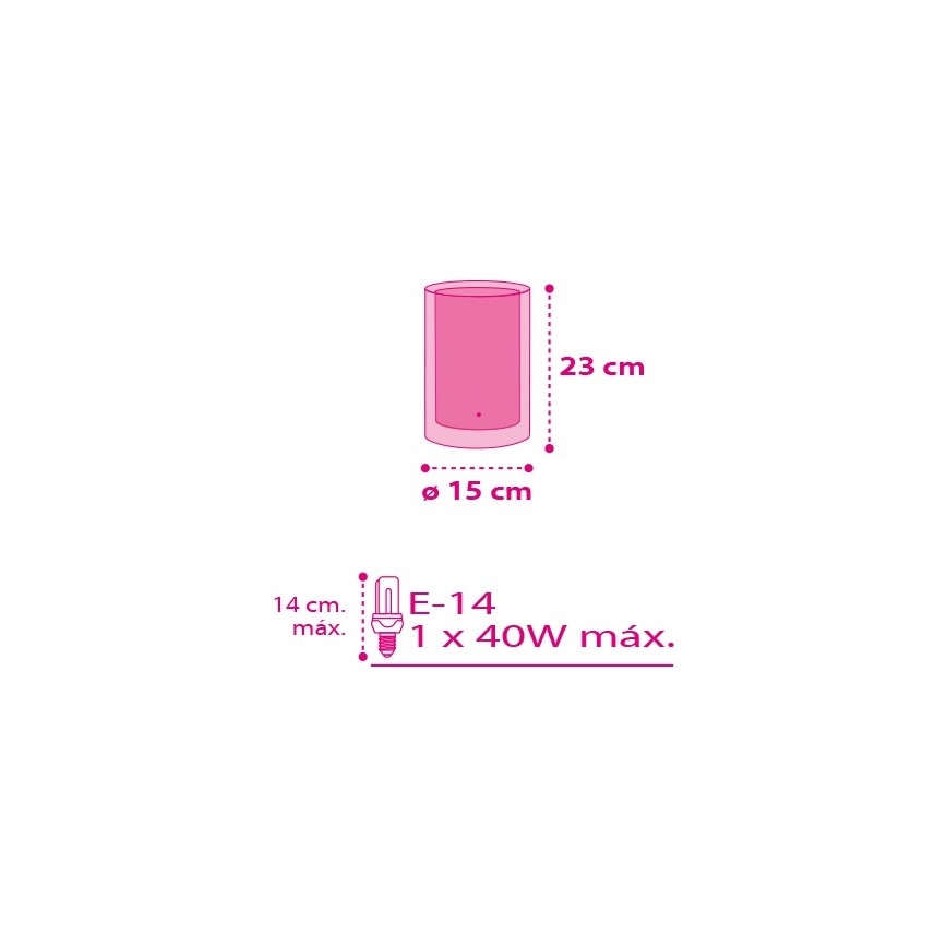 Dalber 41181 - Настільна лампа CUORE 1xE14/40W/230V