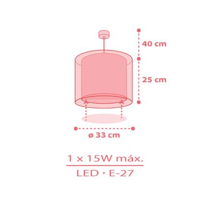 Dalber 41192 - Дитяча люстра RAINBOW 1xE27/15W/230V різнокольорова