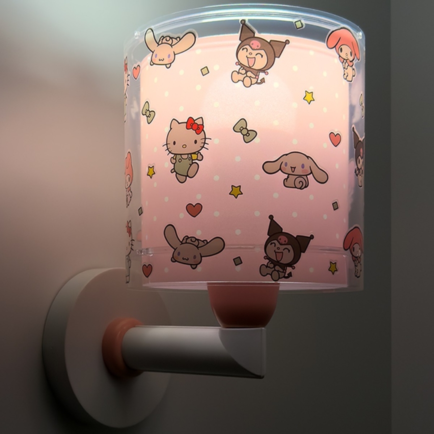 Dalber 41259 - Дитяча настінна лампа HELLO KITTY&FRIENDS 1xE27/15W/230V рожева