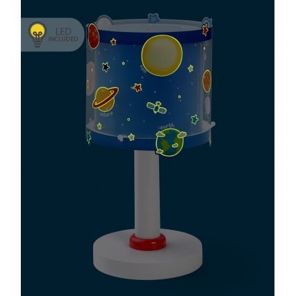 Dalber 41341N - LED дитяча лампа PLANETS 1xG4/4W/230V синя