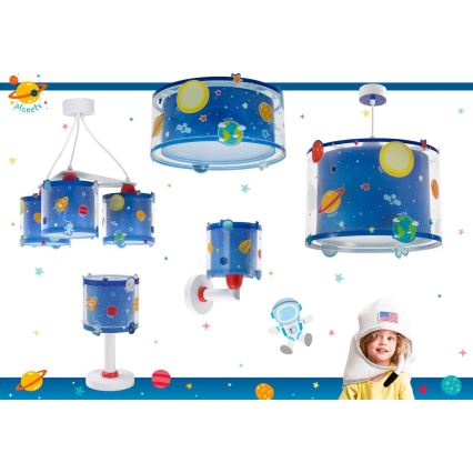Dalber 41341N - LED дитяча лампа PLANETS 1xG4/4W/230V синя