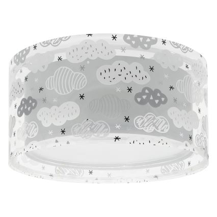 Dalber 41416E - Детский потолочный светильник CLOUDS 2xE27/60W/230V серая
