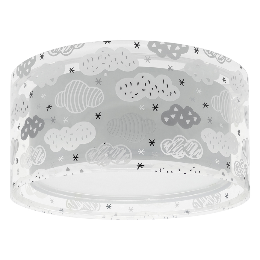 Dalber 41416E - Детский потолочный светильник CLOUDS 2xE27/60W/230V серая