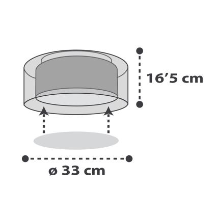 Dalber 41416E - Детский потолочный светильник CLOUDS 2xE27/60W/230V серая