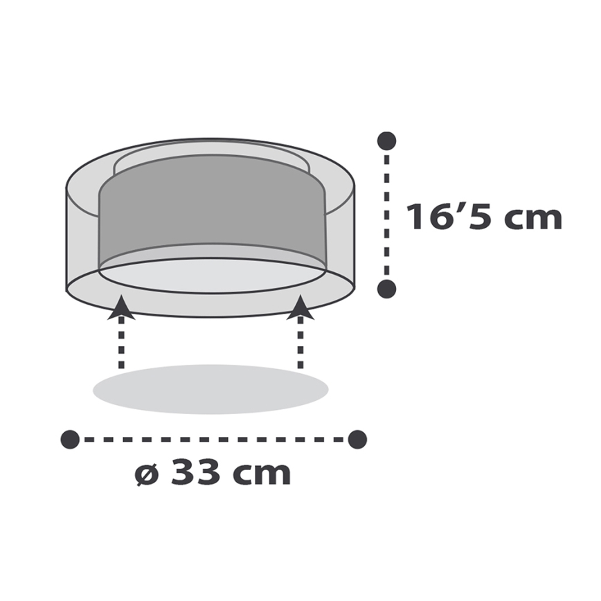 Dalber 41416E - Детский потолочный светильник CLOUDS 2xE27/60W/230V серая