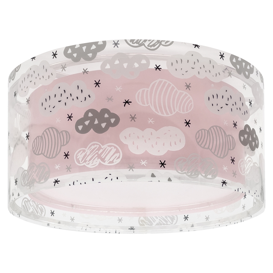 Dalber 41416S - Детский потолочный светильник CLOUDS 2xE27/60W/230V розовый
