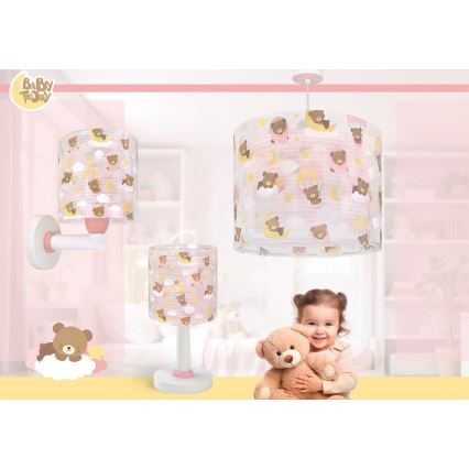 Dalber 41572S - Детская люстра BABY TEDDY 1xE27/15W/230V розовая