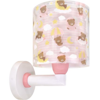 Dalber 41579S - Детский настенный светильник BABY TEDDY 1xE27/15W/230V, розовый