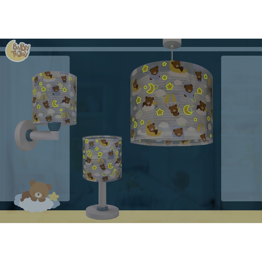 Dalber 41579T - Дитяча настінна лампа BABY TEDDY 1xE27/15W/230V синя