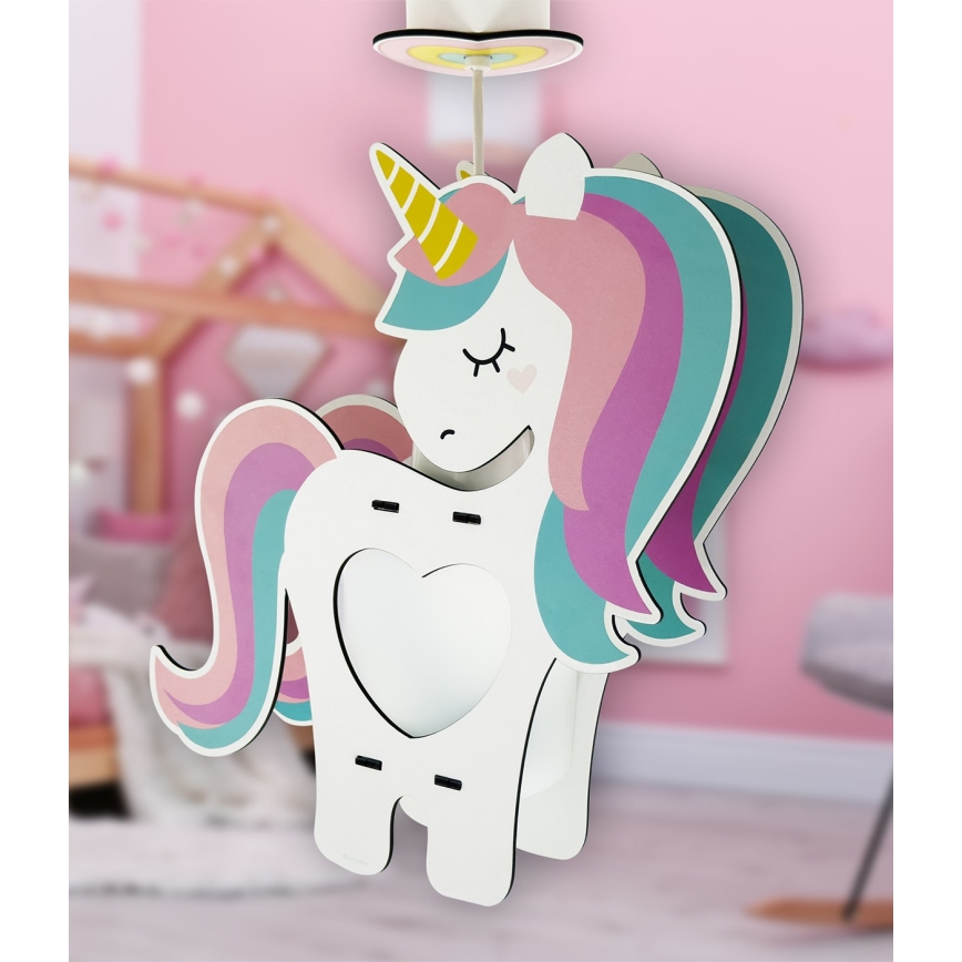 Dalber 41597 - Дитяча люстра UNICORN 1xE27/15W/230V