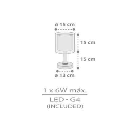 Dalber 41761E - LED дитяча лампа KAWAII FRIENDS 1xG4/4W/230V сіра