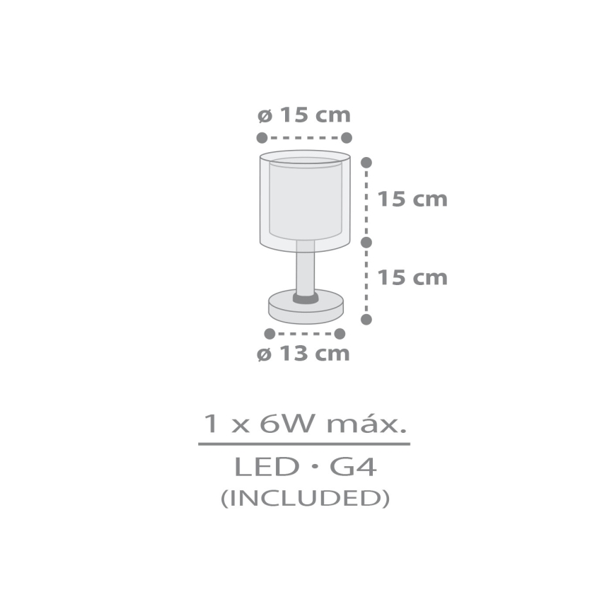 Dalber 41761E - LED дитяча лампа KAWAII FRIENDS 1xG4/4W/230V сіра