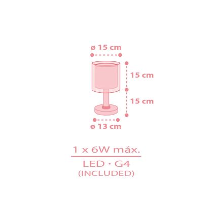 Dalber 41761S - LED детская лампа KAWAII FRIENDS 1xG4/4W/230V розовая