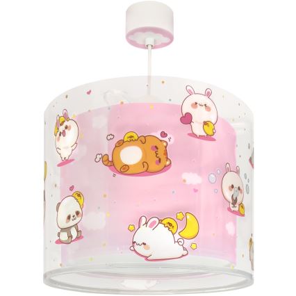 Dalber 41762S - Детская люстра KAWAII FRIENDS 1xE27/15W/230V розовая