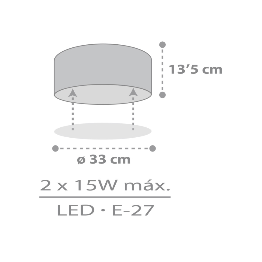 Dalber 42006E - Детский потолочный светильник COLOR LIGHT 2xE27/15W/230V белый