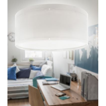 Dalber 42006E - Дитячий стельовий світильник COLOR LIGHT 2xE27/15W/230V білий