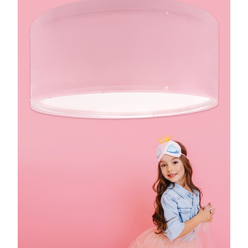 Dalber 42006S - Дитячий стельовий світильник COLOR LIGHT 2xE27/15W/230V рожевий