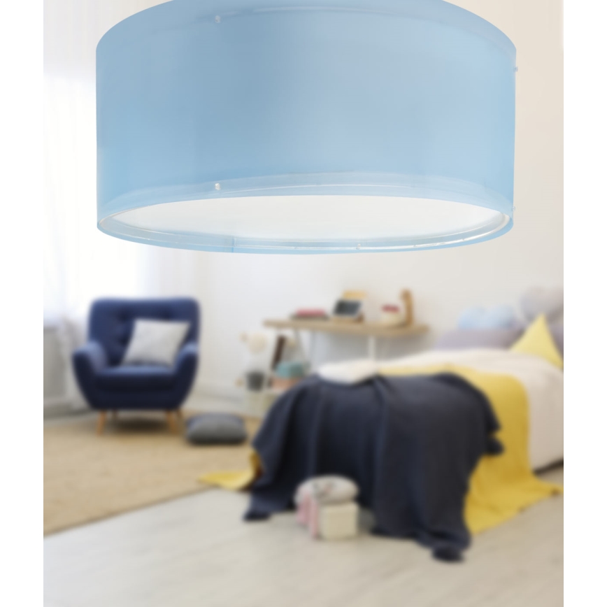 Dalber 42006T - Дитячий стельовий світильник COLOR LIGHT 2xE27/15W/230V синій