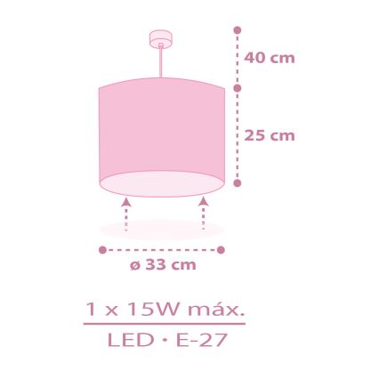 Dalber 42492 - Дитяча люстра FAIRY DREAMS 1xE27/15W/230V