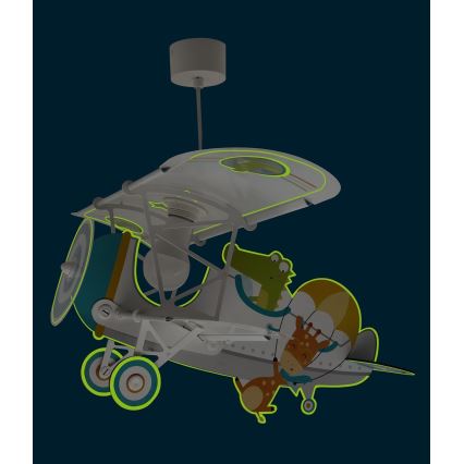 Dalber 54542 - Дитяча люстра LITTLE CROCODILE 1xE27/15W/230V
