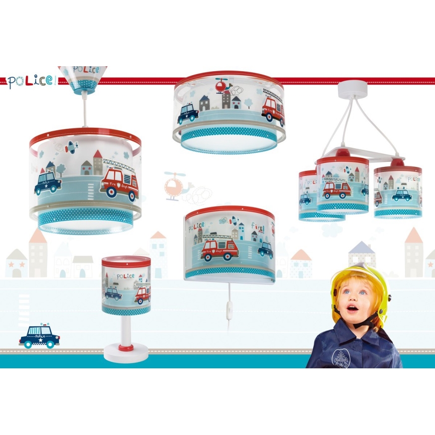 Dalber 60611N - LED детская лампа POLICE 1xG4/4W/230V разноцветная