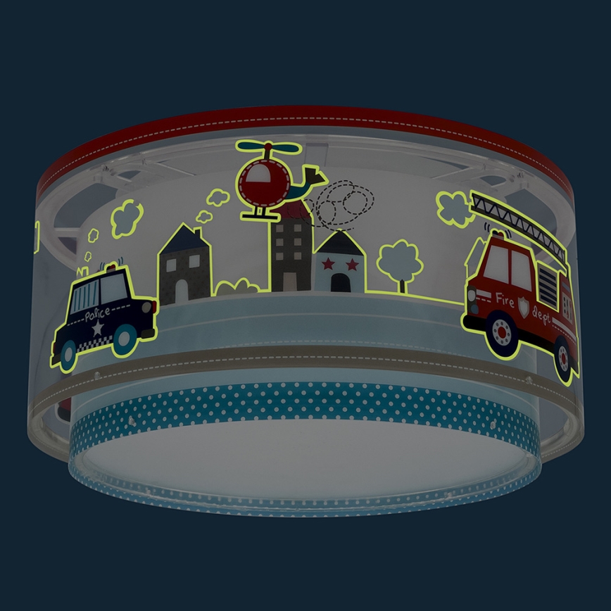 Dalber 60616 - Детский потолочный светильник POLICE 2xE27/60W/230V