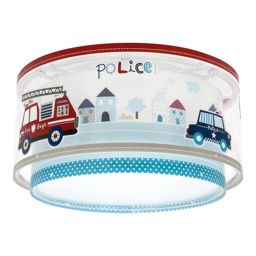 Dalber 60616 - Дитячий стельовий світильник POLICE 2xE27/60W/230V