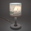 Dalber 60621N - LED детская настольная лампа RHINO&CROCO 1xG4/4W/230V серая