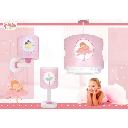Dalber 60919 - Детская настенная лампа PRINCESS DANCE 1xE27/15W/230V розовая