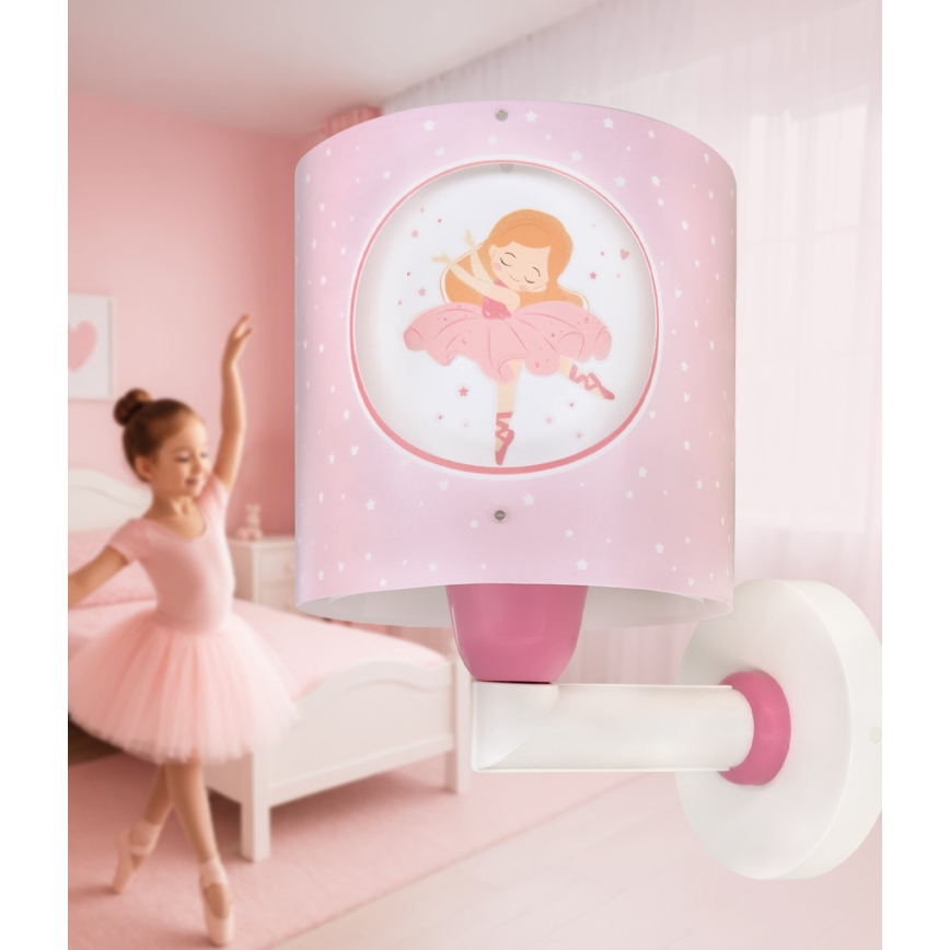 Dalber 60919 - Дитяча настінна лампа PRINCESS DANCE 1xE27/15W/230V рожева