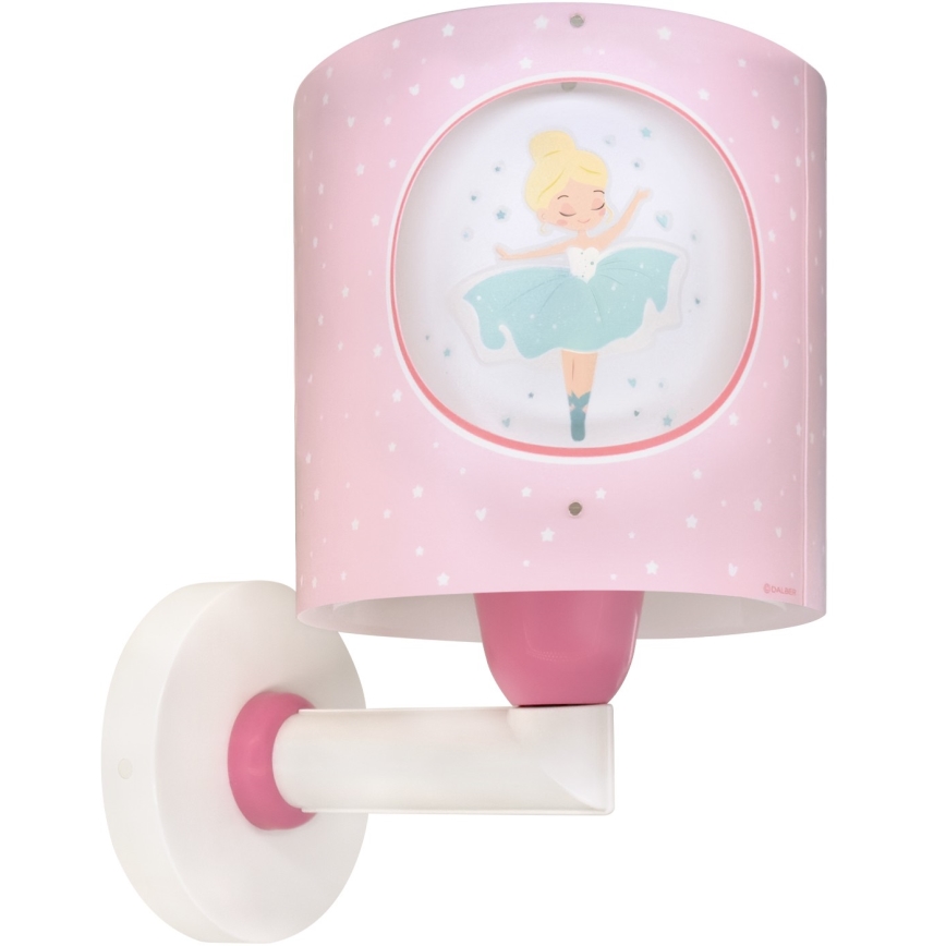 Dalber 60919 - Дитяча настінна лампа PRINCESS DANCE 1xE27/15W/230V рожева