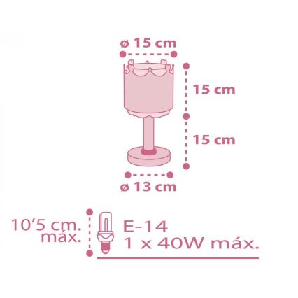 Dalber 61101 - Дитяча лампа LITTLE QUEEN 1xE14/40W/230V