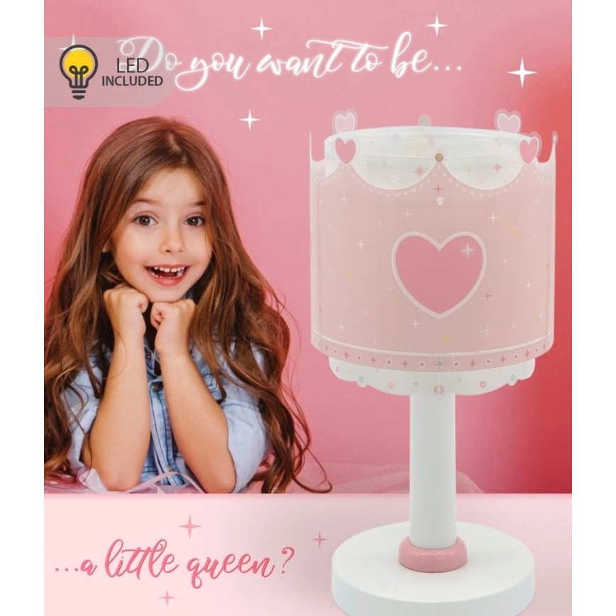 Dalber 61101N - LED Дитяча настільна лампа LITTLE QUEEN 1xG4/4W/230V рожева