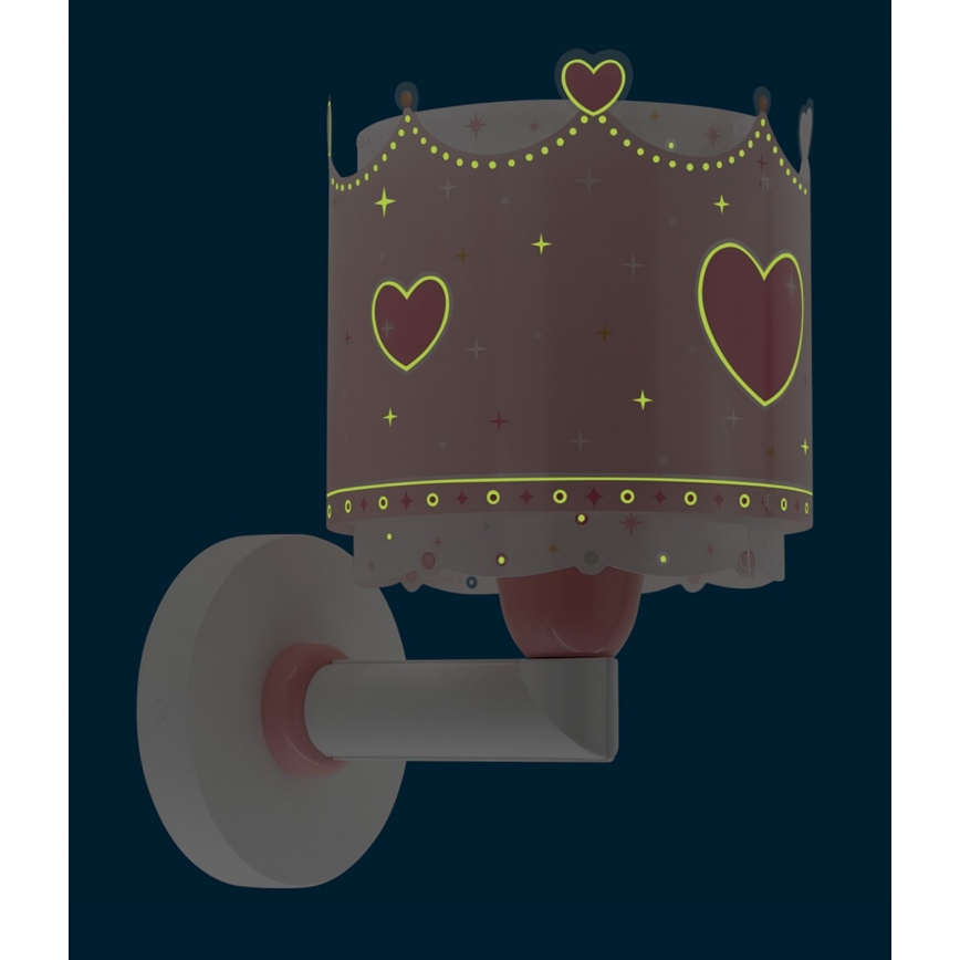 Dalber 61109 - Дитячий настінний світильник LITTLE QUEEN 1xE27/60W/230V