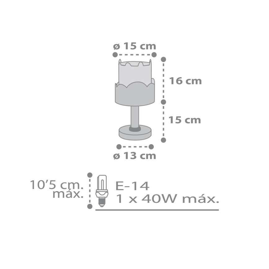 Dalber 61151S - Дитяча лампа BUNNY 1xE14/40W/230V помаранчевий