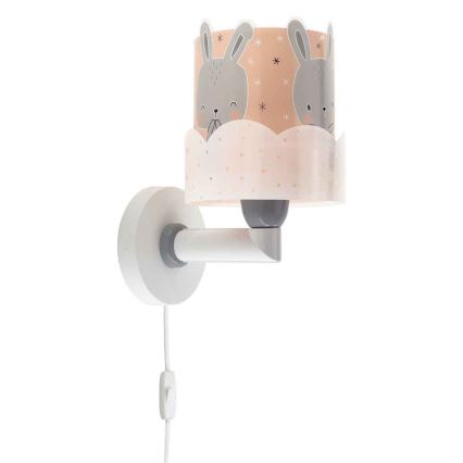 Dalber 61159S - Детский настенный светильник BUNNY 1xE27/60W/230V оранжевый